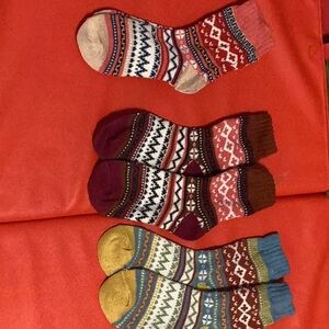 This is a bundle deal with 5 pairs of socks never worn.